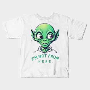 Hilarious Alien T-Shirt Design Kids T-Shirt
